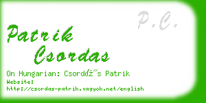 patrik csordas business card